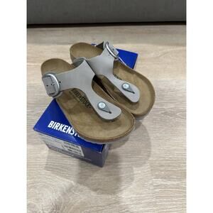Birkenstock Gizeh Big Buckle Dove Gray Nubuck, EU 38 / US 7-7.5, Reg/Wide, NEW